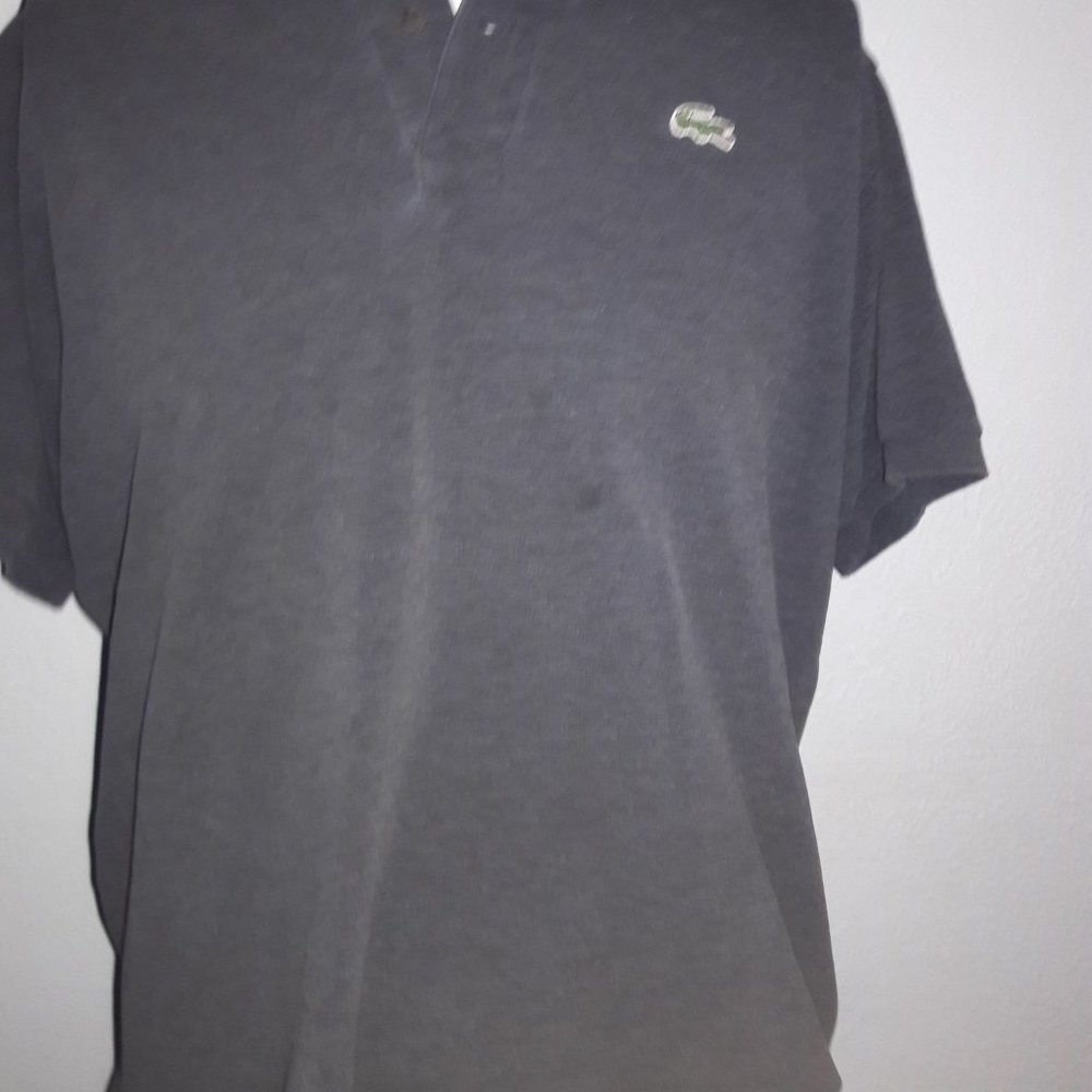 Charcoal Grey Lacoste Polo Large Excellent Cond